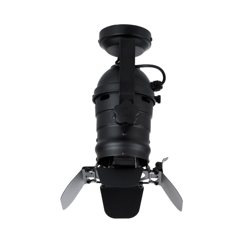 GLOBOSTAR® DETROIT 01372 Vintage Φωτιστικό Οροφής με Ντουί 1 x E27 AC 220-240V IP20 - Μαύρο - Μ26 x Π26 x Υ37cm
