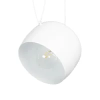 GLOBOSTAR® JASPER 01374 Μοντέρνο Κρεμαστό Φωτιστικό Οροφής με Ντουί 1 x E27 AC 220-240V IP20 - Λευκό - Μ25 x Π25 x Υ22cm