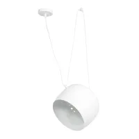GLOBOSTAR® JASPER 01374 Μοντέρνο Κρεμαστό Φωτιστικό Οροφής με Ντουί 1 x E27 AC 220-240V IP20 - Λευκό - Μ25 x Π25 x Υ22cm