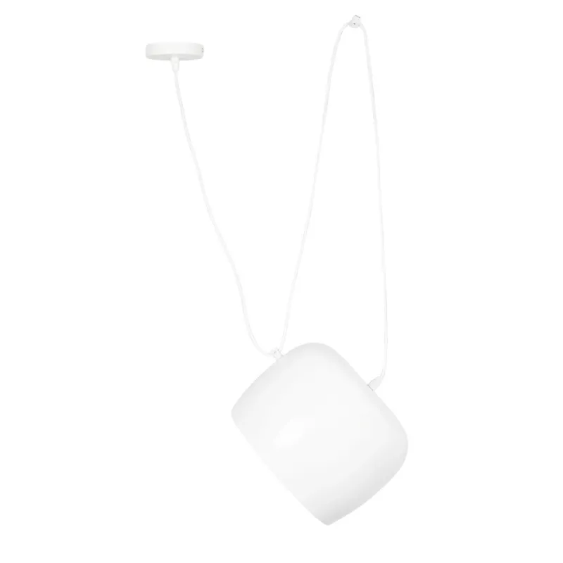 GLOBOSTAR® JASPER 01374 Μοντέρνο Κρεμαστό Φωτιστικό Οροφής με Ντουί 1 x E27 AC 220-240V IP20 - Λευκό - Μ25 x Π25 x Υ22cm