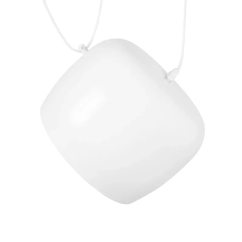 GLOBOSTAR® JASPER 01374 Μοντέρνο Κρεμαστό Φωτιστικό Οροφής με Ντουί 1 x E27 AC 220-240V IP20 - Λευκό - Μ25 x Π25 x Υ22cm