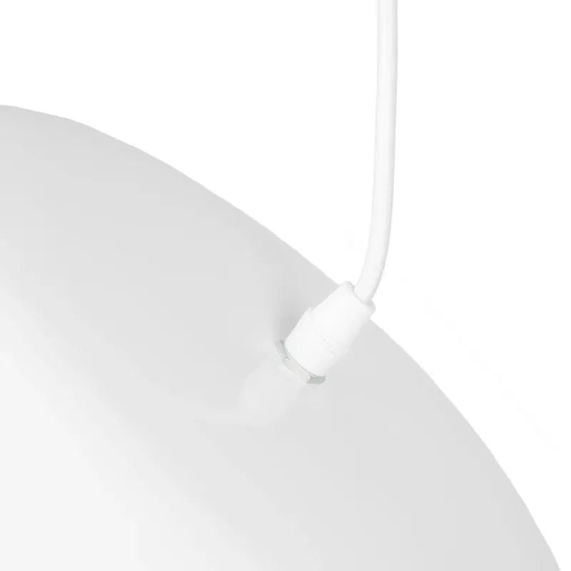 GLOBOSTAR® JASPER 01374 Μοντέρνο Κρεμαστό Φωτιστικό Οροφής με Ντουί 1 x E27 AC 220-240V IP20 - Λευκό - Μ25 x Π25 x Υ22cm
