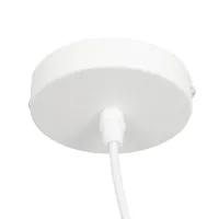 GLOBOSTAR® JASPER 01374 Μοντέρνο Κρεμαστό Φωτιστικό Οροφής με Ντουί 1 x E27 AC 220-240V IP20 - Λευκό - Μ25 x Π25 x Υ22cm