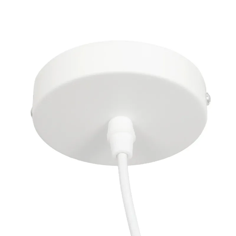 GLOBOSTAR® JASPER 01374 Μοντέρνο Κρεμαστό Φωτιστικό Οροφής με Ντουί 1 x E27 AC 220-240V IP20 - Λευκό - Μ25 x Π25 x Υ22cm