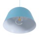 GloboStar® DOWNVALE 01286 Μοντέρνο Κρεμαστό Φωτιστικό Οροφής Μονόφωτο Μπλε Μεταλλικό Καμπάνα Φ40 x Y24cm