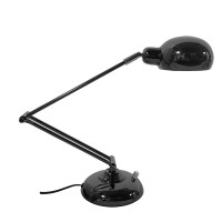 GLOBOSTAR® OFFICE 01392 Μοντέρνο Επιτραπέζιο Φωτιστικό Πορτατίφ με Ντουί 1 x E27 AC 220-240V IP20 - Μαύρο - Μ12 x Π12 x Υ80cm