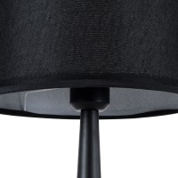 GLOBOSTAR® AMBROSIA 01394 Μοντέρνο Επιτραπέζιο Φωτιστικό Πορτατίφ με Ντουί 1 x E27 AC 220-240V IP20 - Μαύρο - Μ25 x Π25 x Υ46cm