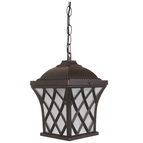 GLOBOSTAR® LINCOLN 01399 Vintage Κρεμαστό Φωτιστικό Οροφής με Ντουί 1 x E27 AC 220-240V IP20 - Καφέ & Διάφανο - Μ19 x Π19 x Υ20cm