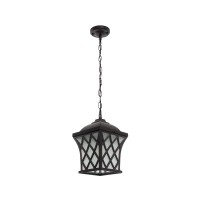 GLOBOSTAR® LINCOLN 01399 Vintage Κρεμαστό Φωτιστικό Οροφής με Ντουί 1 x E27 AC 220-240V IP20 - Καφέ & Διάφανο - Μ19 x Π19 x Υ20cm