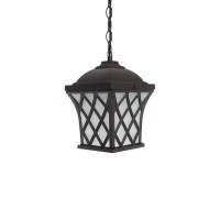GLOBOSTAR® LINCOLN 01399 Vintage Κρεμαστό Φωτιστικό Οροφής με Ντουί 1 x E27 AC 220-240V IP20 - Καφέ & Διάφανο - Μ19 x Π19 x Υ20cm