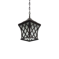 GLOBOSTAR® LINCOLN 01399 Vintage Κρεμαστό Φωτιστικό Οροφής με Ντουί 1 x E27 AC 220-240V IP20 - Καφέ & Διάφανο - Μ19 x Π19 x Υ20cm