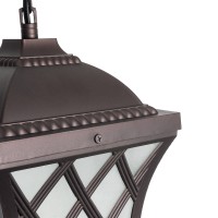 GLOBOSTAR® LINCOLN 01399 Vintage Κρεμαστό Φωτιστικό Οροφής με Ντουί 1 x E27 AC 220-240V IP20 - Καφέ & Διάφανο - Μ19 x Π19 x Υ20cm