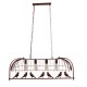 GloboStar® SANCTUM 01402 Vintage Industrial Κρεμαστό Φωτιστικό Οροφής Πολύφωτο Καφέ Σκουριά Μεταλλικό Πλέγμα Μ105 x Π36.5 x Y37cm