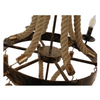 GLOBOSTAR® VICTORIAN 01404 Vintage Κρεμαστό Φωτιστικό Οροφής με Ντουί 6 x E14 AC 220-240V IP20 - Χάλκινο Εφέ Σκουριάς & Μπεζ - Μ85 x Π85 x Υ85cm