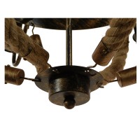 GLOBOSTAR® VICTORIAN 01404 Vintage Κρεμαστό Φωτιστικό Οροφής με Ντουί 6 x E14 AC 220-240V IP20 - Χάλκινο Εφέ Σκουριάς & Μπεζ - Μ85 x Π85 x Υ85cm