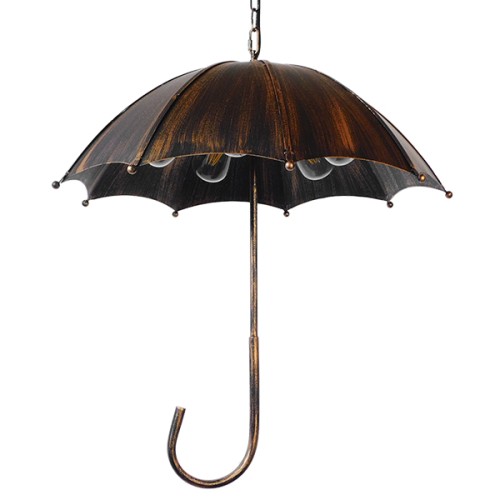 GLOBOSTAR® UMBRELLA 01406 Vintage Κρεμαστό Φωτιστικό Οροφής με Ντουί 5 x E27 AC 220-240V IP20 - Χάλκινο - Μ60 x Π60 x Y65cm