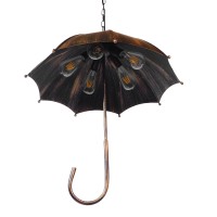 GLOBOSTAR® UMBRELLA 01406 Vintage Κρεμαστό Φωτιστικό Οροφής με Ντουί 5 x E27 AC 220-240V IP20 - Χάλκινο - Μ60 x Π60 x Y65cm