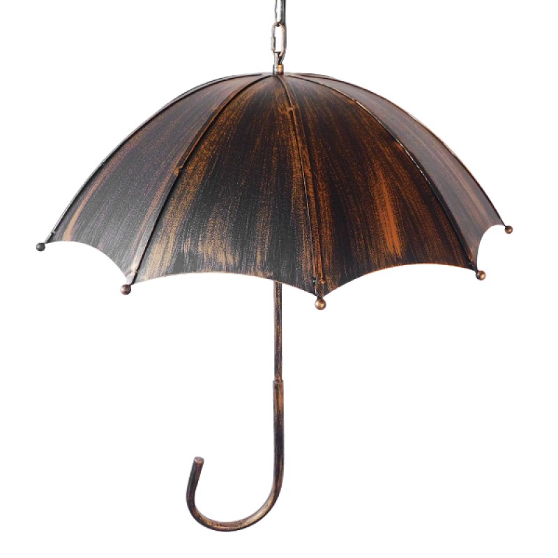 GLOBOSTAR® UMBRELLA 01406 Vintage Κρεμαστό Φωτιστικό Οροφής με Ντουί 5 x E27 AC 220-240V IP20 - Χάλκινο - Μ60 x Π60 x Y65cm