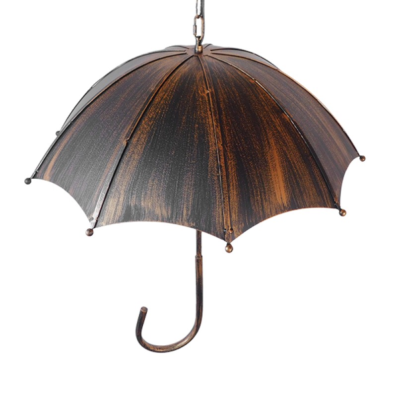 GLOBOSTAR® UMBRELLA 01406 Vintage Κρεμαστό Φωτιστικό Οροφής με Ντουί 5 x E27 AC 220-240V IP20 - Χάλκινο - Μ60 x Π60 x Y65cm