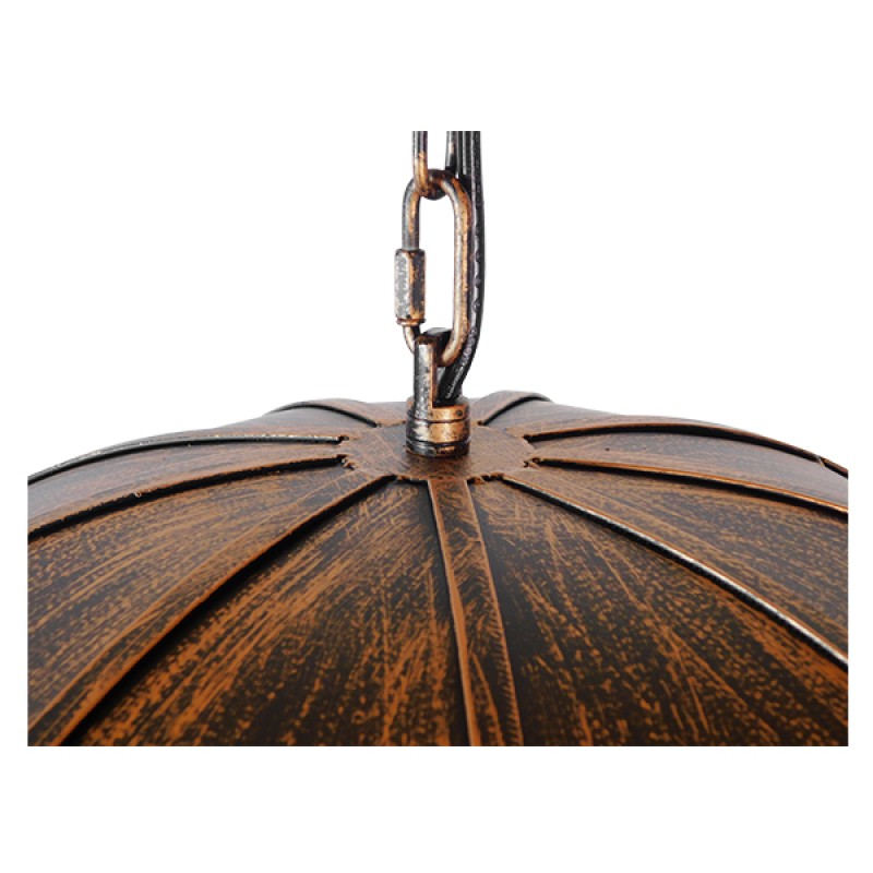 GLOBOSTAR® UMBRELLA 01406 Vintage Κρεμαστό Φωτιστικό Οροφής με Ντουί 5 x E27 AC 220-240V IP20 - Χάλκινο - Μ60 x Π60 x Y65cm