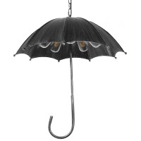 GLOBOSTAR® UMBRELLA 01407 Vintage Κρεμαστό Φωτιστικό Οροφής με Ντουί 5 x E27 AC 220-240V IP20 - Ασημί - Μ60 x Π60 x Y65cm
