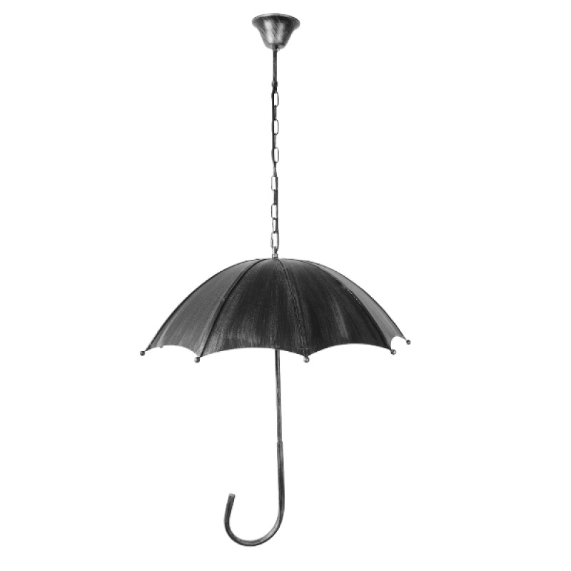 GLOBOSTAR® UMBRELLA 01407 Vintage Κρεμαστό Φωτιστικό Οροφής με Ντουί 5 x E27 AC 220-240V IP20 - Ασημί - Μ60 x Π60 x Y65cm