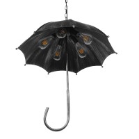 GLOBOSTAR® UMBRELLA 01407 Vintage Κρεμαστό Φωτιστικό Οροφής με Ντουί 5 x E27 AC 220-240V IP20 - Ασημί - Μ60 x Π60 x Y65cm