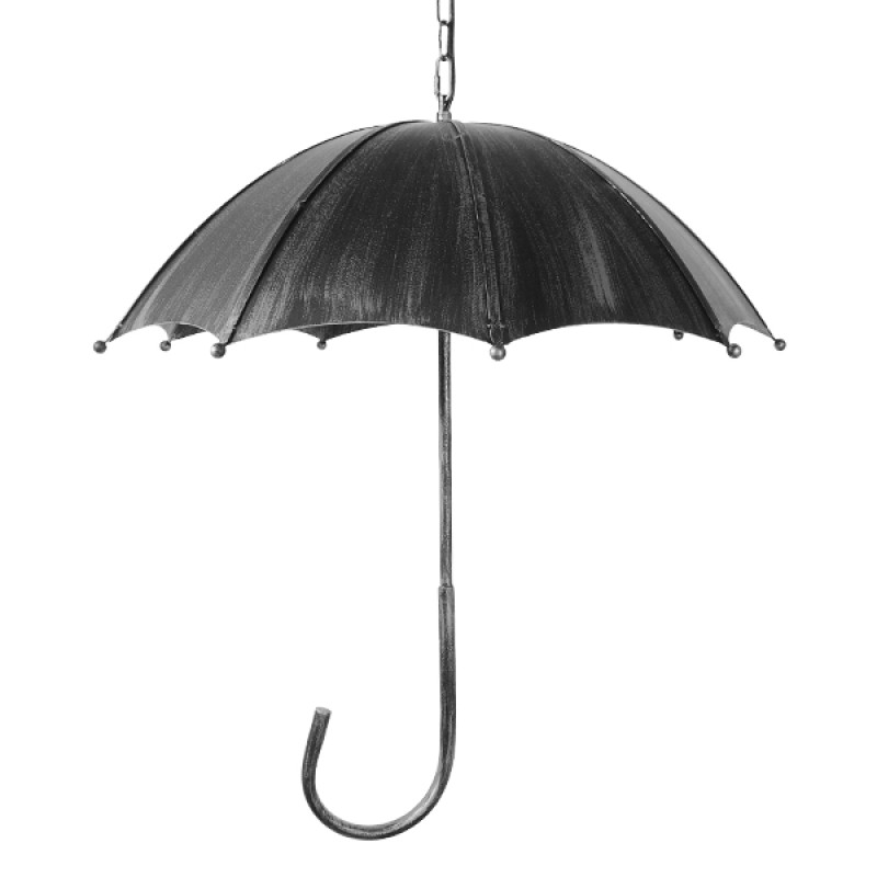 GLOBOSTAR® UMBRELLA 01407 Vintage Κρεμαστό Φωτιστικό Οροφής με Ντουί 5 x E27 AC 220-240V IP20 - Ασημί - Μ60 x Π60 x Y65cm
