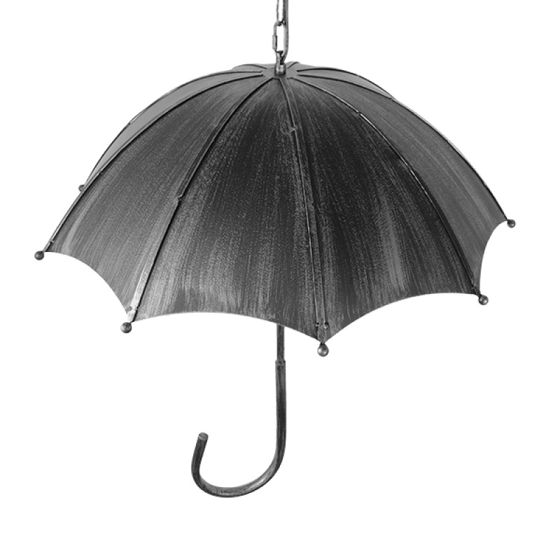 GLOBOSTAR® UMBRELLA 01407 Vintage Κρεμαστό Φωτιστικό Οροφής με Ντουί 5 x E27 AC 220-240V IP20 - Ασημί - Μ60 x Π60 x Y65cm