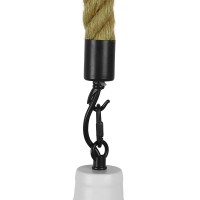 GLOBOSTAR® CRANE 01409 Vintage Κρεμαστό Φωτιστικό Οροφής με Ντουί 1 x E27 AC 220-240V IP20 - Λευκό & Μπεζ - Μ36 x Π36 x Υ31cm