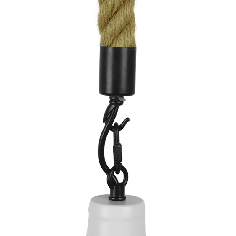 GLOBOSTAR® CRANE 01409 Vintage Κρεμαστό Φωτιστικό Οροφής με Ντουί 1 x E27 AC 220-240V IP20 - Λευκό & Μπεζ - Μ36 x Π36 x Υ31cm