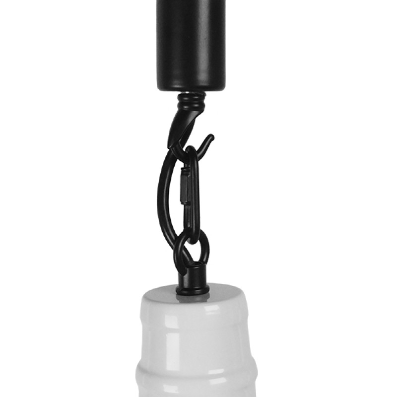 GLOBOSTAR® PUPPET 01412 Vintage Κρεμαστό Φωτιστικό Οροφής με Ντουί 1 x E27 AC 220-240V IP20 - Λευκό & Μπεζ - Μ36 x Π36 x Y31cm