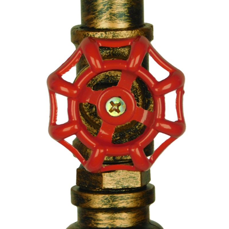 GLOBOSTAR® SPIGOT 01413 Vintage Κρεμαστό Φωτιστικό Οροφής με Ντουί 1 x E27 AC 220-240V IP20 - Χάλκινο & Κόκκινο - Μ5 x Π5 x Y20cm