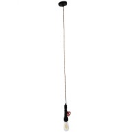 GLOBOSTAR® SPIGOT 01415 Vintage Κρεμαστό Φωτιστικό Οροφής με Ντουί 1 x E27 AC 220-240V IP20 - Μαύρο & Κόκκινο - Μ5 x Π5 x Y20cm