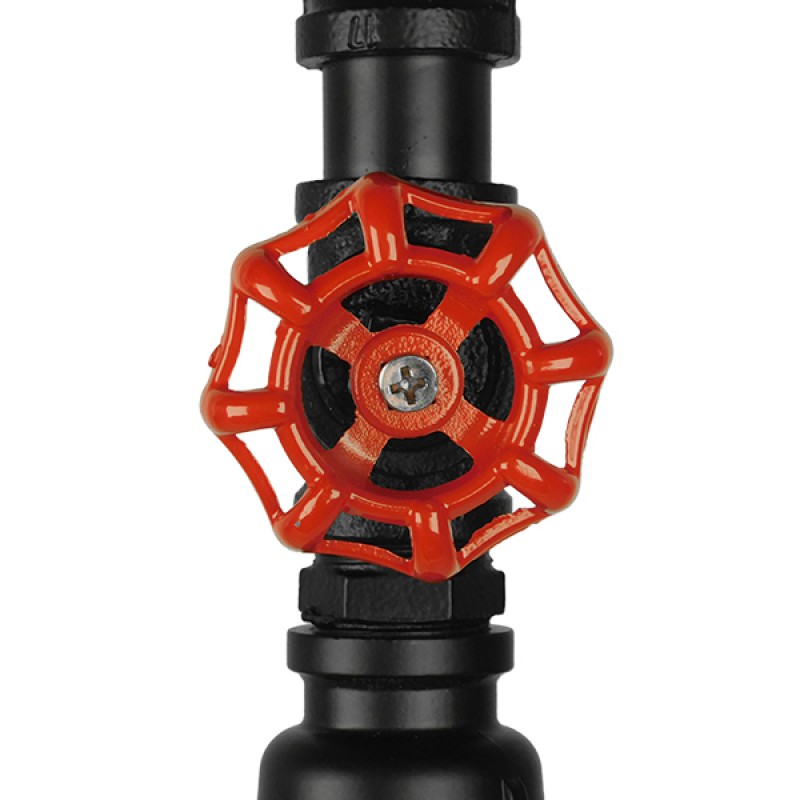 GLOBOSTAR® SPIGOT 01415 Vintage Κρεμαστό Φωτιστικό Οροφής με Ντουί 1 x E27 AC 220-240V IP20 - Μαύρο & Κόκκινο - Μ5 x Π5 x Y20cm