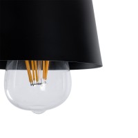GLOBOSTAR® LANA 01425 Μοντέρνο Κρεμαστό Φωτιστικό Οροφής με Ντουί 3 x E27 AC 220-240V IP20 - Μαύρο & Καφέ - Μ60 x Π13 x Υ18cm