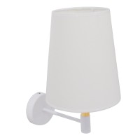 GLOBOSTAR® LYDFORD 01433 Μοντέρνο Φωτιστικό Τοίχου - Απλίκα με Ντουί 1 x E27 AC 220-240V IP20 - Λευκό & Μπέζ - Μ20 x Π28 x Υ36cm