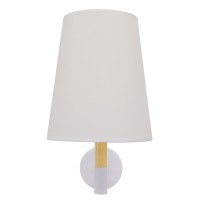 GLOBOSTAR® LYDFORD 01433 Μοντέρνο Φωτιστικό Τοίχου - Απλίκα με Ντουί 1 x E27 AC 220-240V IP20 - Λευκό & Μπέζ - Μ20 x Π28 x Υ36cm