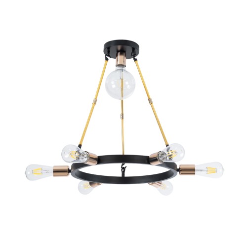 GLOBOSTAR® SAILOR 01445 Μοντέρνο Φωτιστικό Οροφής με Ντουί 7 x E27 AC 220-240V IP20 - Πολύχρωμο - Μ55 x Π55 x Υ55cm