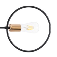 GLOBOSTAR® NEXUS 01446 Μοντέρνο Φωτιστικό Οροφής με Ντουί 6 x E27 AC 220-240V IP20 - Μαύρο & Χάλκινο - Μ105 x Π105 x Υ70cm