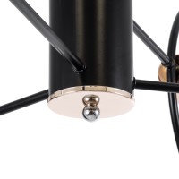 GLOBOSTAR® NEXUS 01446 Μοντέρνο Φωτιστικό Οροφής με Ντουί 6 x E27 AC 220-240V IP20 - Μαύρο & Χάλκινο - Μ105 x Π105 x Υ70cm