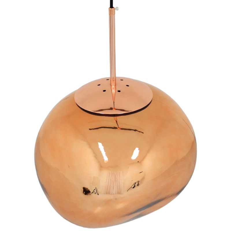 GLOBOSTAR® DIXAR 01465 Μοντέρνο Κρεμαστό Φωτιστικό Οροφής με Ντουί 1 x E27 AC 220-240V IP20 - Χάλκινο - Μ36 x Π36 x Υ45cm
