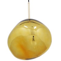 GLOBOSTAR® DIXAR 01466 Μοντέρνο Κρεμαστό Φωτιστικό Οροφής με Ντουί 1 x E27 AC 220-240V IP20 - Χρυσό - Μ36 x Π36 x Υ45cm