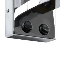 GLOBOSTAR® ELEGANT 01494 Μοντέρνο Φωτιστικό Τοίχου - Απλίκα Ξενοδοχείου Reading Light με Ντουί 1 x E27 LED 3W 270lm 36° AC 220-240V IP20 Θερμό Λευκό 2700K - CREE XPE Chip - Ασημί & Μαύρο - Μ17 x Π21 x Υ43cm - 2 Χρόνια Εγγύηση