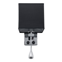 GLOBOSTAR® ELEGANT 01494 Μοντέρνο Φωτιστικό Τοίχου - Απλίκα Ξενοδοχείου Reading Light με Ντουί 1 x E27 LED 3W 270lm 36° AC 220-240V IP20 Θερμό Λευκό 2700K - CREE XPE Chip - Ασημί & Μαύρο - Μ17 x Π21 x Υ43cm - 2 Χρόνια Εγγύηση