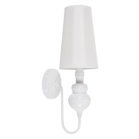 GLOBOSTAR® LAURA 01499 Μοντέρνο Φωτιστικό Τοίχου - Απλίκα με Ντουί 1 x E27 AC 220-240V IP20 - Λευκό - Μ21 x Π15 x Y48cm