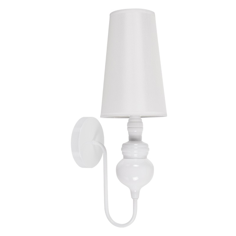 GLOBOSTAR® LAURA 01499 Μοντέρνο Φωτιστικό Τοίχου - Απλίκα με Ντουί 1 x E27 AC 220-240V IP20 - Λευκό - Μ21 x Π15 x Y48cm