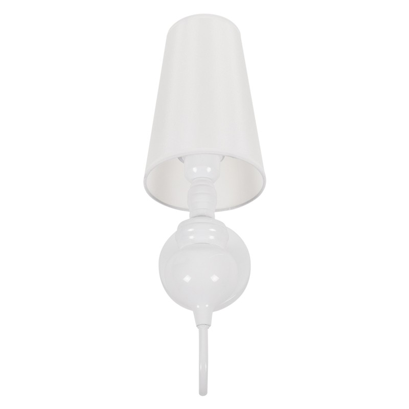 GLOBOSTAR® LAURA 01499 Μοντέρνο Φωτιστικό Τοίχου - Απλίκα με Ντουί 1 x E27 AC 220-240V IP20 - Λευκό - Μ21 x Π15 x Y48cm