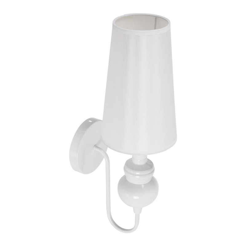 GLOBOSTAR® LAURA 01499 Μοντέρνο Φωτιστικό Τοίχου - Απλίκα με Ντουί 1 x E27 AC 220-240V IP20 - Λευκό - Μ21 x Π15 x Y48cm
