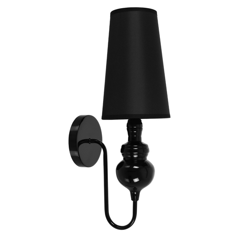 GLOBOSTAR® LAURA 01500 Μοντέρνο Φωτιστικό Τοίχου - Απλίκα με Ντουί 1 x E27 AC 220-240V IP20 - Μαύρο - Μ21 x Π15 x Y48cm